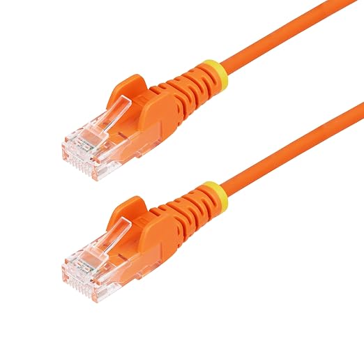 StarTech.com 1ft Orange Slim CAT6 Ethernet Cable, Snagless RJ45, 28AWG Pure by StarTech
