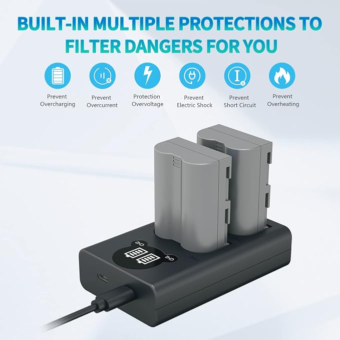 LP EN-EL3e Battery 2-Pack and Charger - Image 4