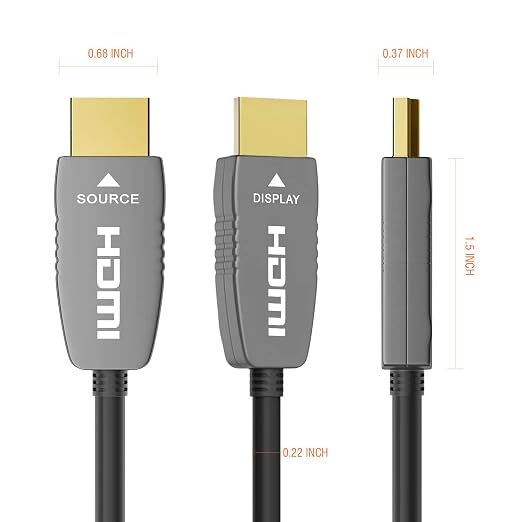 RUIPRO 8K HDMI Fiber Optic Cable CL2 Rated 50 Feet 48Gbps 8K60Hz 4K120Hz - Image 7