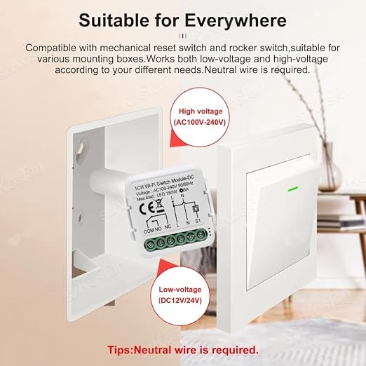 1 Channel DC 12V 24V AC 100/240V Tuya Smart Life App Dry Contact Zigbee Smart - Image 3