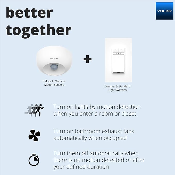 Smart Motion Sensor, YoLink 1/4 Mile World's Longest Range Wireless Motion - Image 8