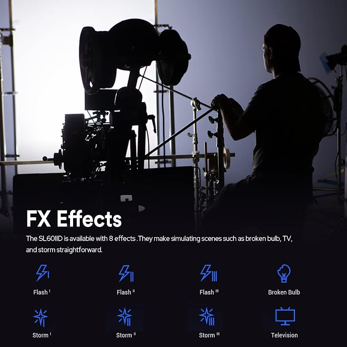 Godox SL60IID LED Video Light, 70W Bowens Mount LED Modeling Lamp, APP Control - Image 7