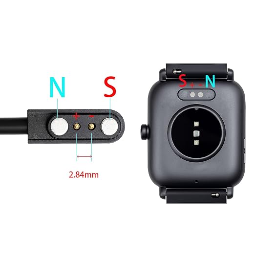 2-Pack 3.3FT Smart Watch Charger Magnetic 2Pin USB Charging Cable - Image 5