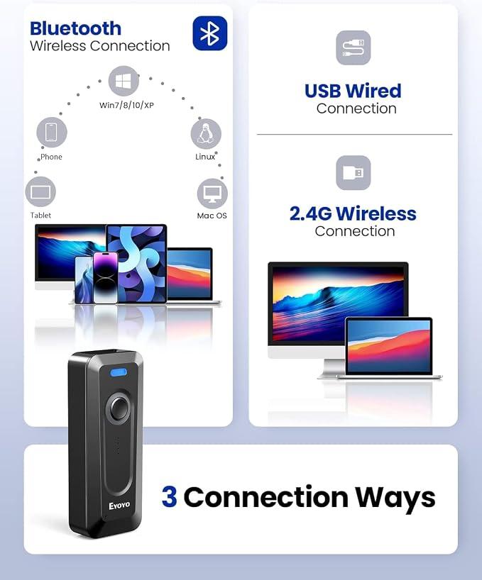 Eyoyo 2D Bluetooth Barcode Scanner Wireless - Image 5
