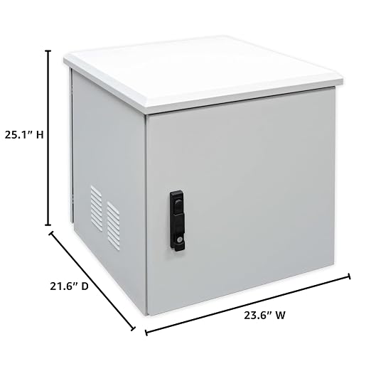 Electriduct 12U Outdoor Cabinet 21.6 Inch Depth IP55 Weather Resistant - Image 5