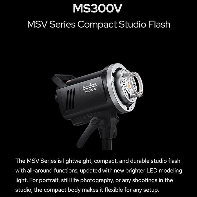 Godox MS300V MS300-V Compact Studio Strobe Flash Light - 300W - Image 2