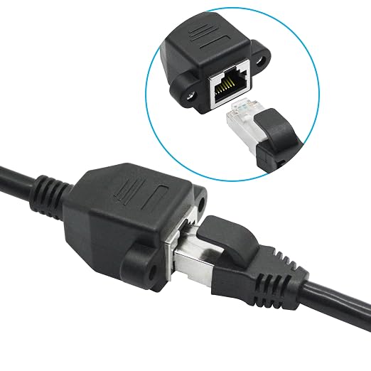 2Pcs Cat6 Ethernet Extension Cable 3FT, RJ45 Male to Female Ethernet Panel Mount - Image 3