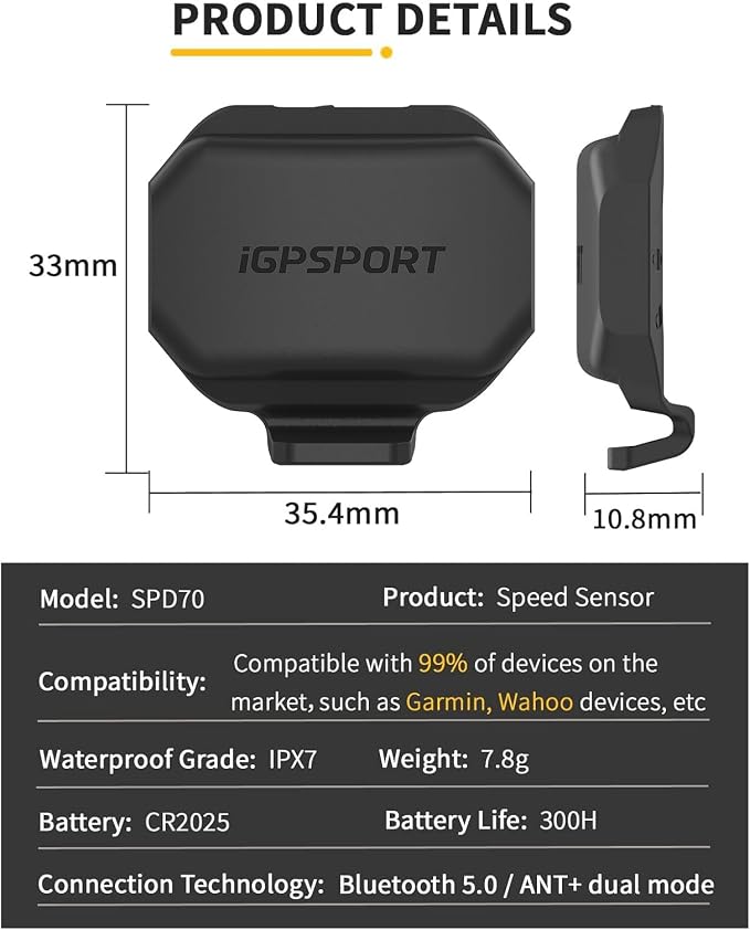 iGPSPORT BSC100S GPS Bike Computer Wireless, 2.6'' LCD Display 40H Rechargeable - Image 6