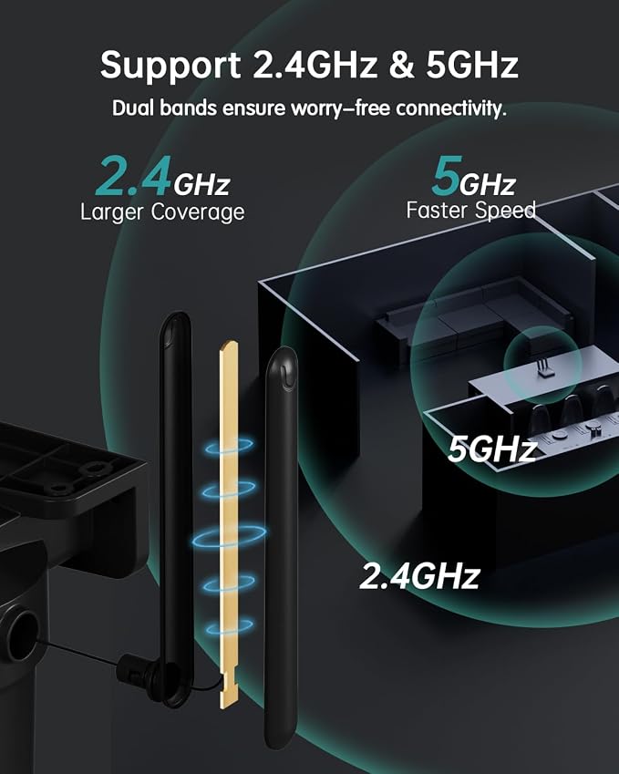 ZUMIMALL 2.5K Wired Cameras for Home Security, 2.4G/5G WiFi Outdoor Camera - Image 4
