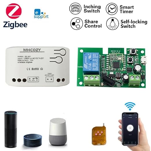 Smart Home Dry Contact Zigbee Relay Switch, Remote Control Zigbee Switch - Image 2