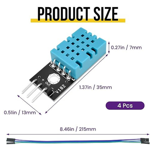4Pcs DHT11 Digital Temperature Humidity Sensor Module - Image 2
