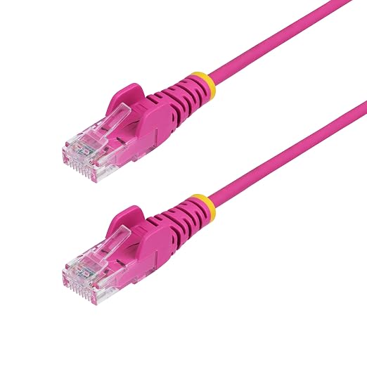 StarTech.com 20ft Pink Slim CAT6 Ethernet Cable, Snagless RJ45, 28AWG Pure Bare by StarTech