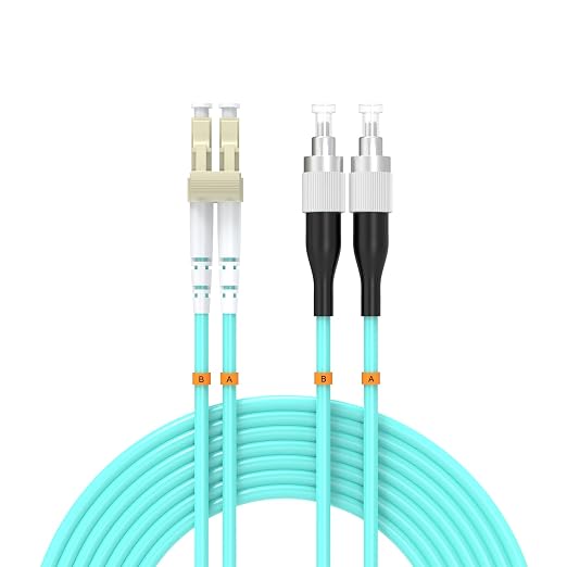 OM3 Fiber Patch Cable 3Meter/10ft, LC/UPC-FC/UPC Fiber Optic Cable Cord LSZH by Buacoz