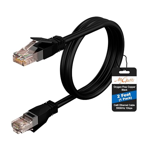 Cat6 Ethernet Cable 2 FT, Snagless Short Cat 6 Patch Cord, RJ45 Pure Copper by Mygatti