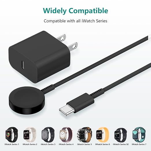 Upgraded Apple Watch Charger, Magnetic Fast Charger, USB C Charger Block Plug - Image 7