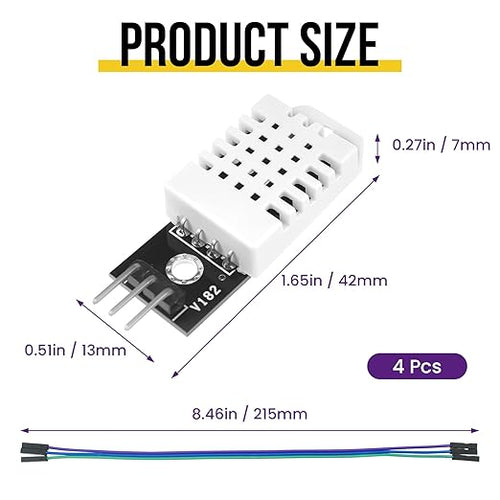 4Pcs DHT22/AM2302 Digital Temperature Humidity Sensor Module - Image 2