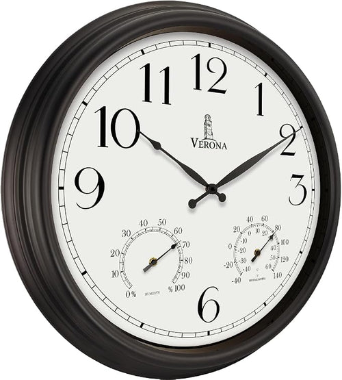 24 inch Outdoor Clocks for Patio Large Waterproof by LovelyHomeEssentials