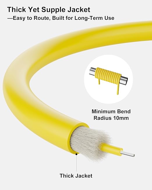 6 Pack LC to LC Fiber Patch Cable OS2 5m, Individually Tested LC LC Single Mode - Image 3