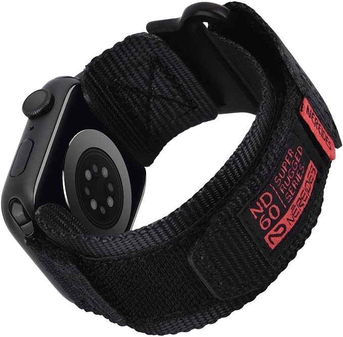 Nereides Compatible with Apple Watch Band Ultra 3/2/1, Nylon Sports Strap with by NEREIDES