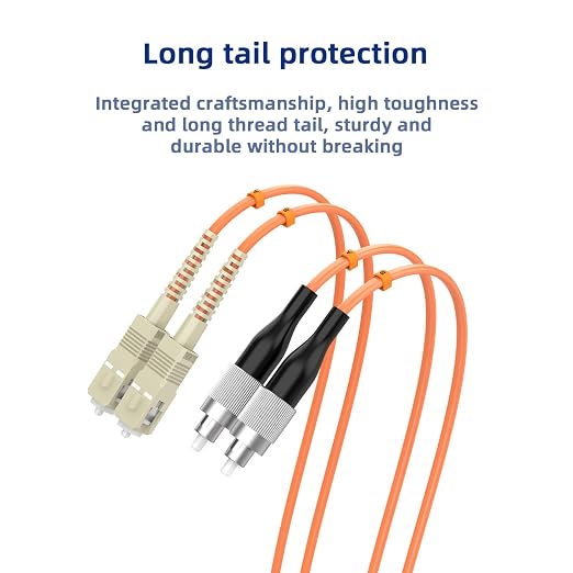 OM1 Multimode Duplex Fiber Patch Cable, SC/UPC to FC/UPC, 62.5/125μm 1.8M/5.9FT - Image 5
