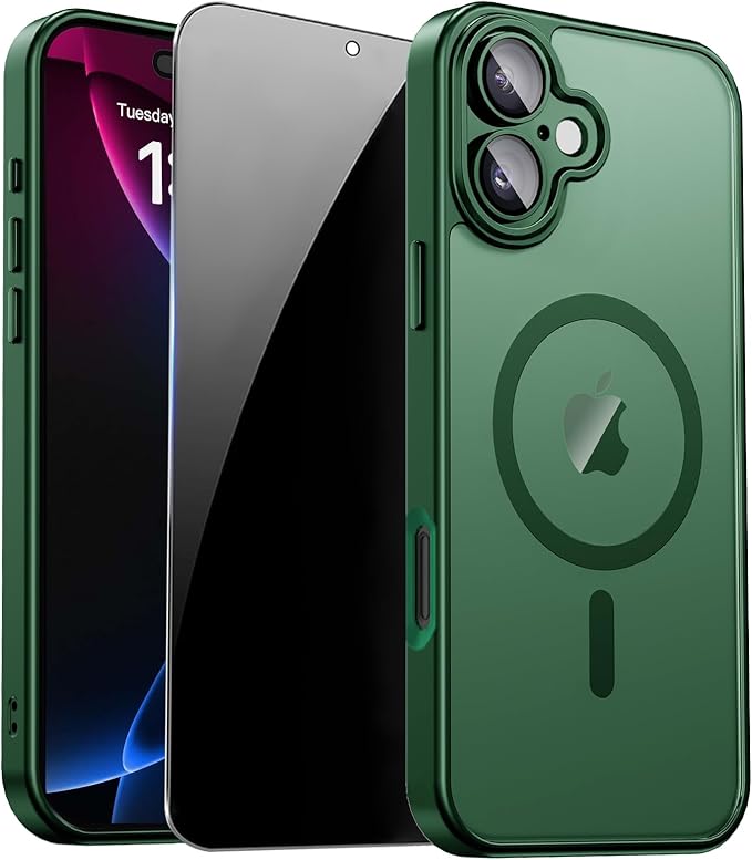 for iPhone 17 Case with Privacy Screen Protector and Camera Protection by ZOZDOKG