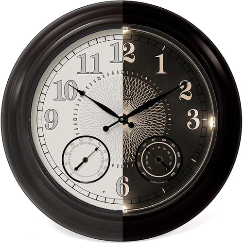 24 inch Illuminated Outdoor Clock by LovelyHomeEssentials