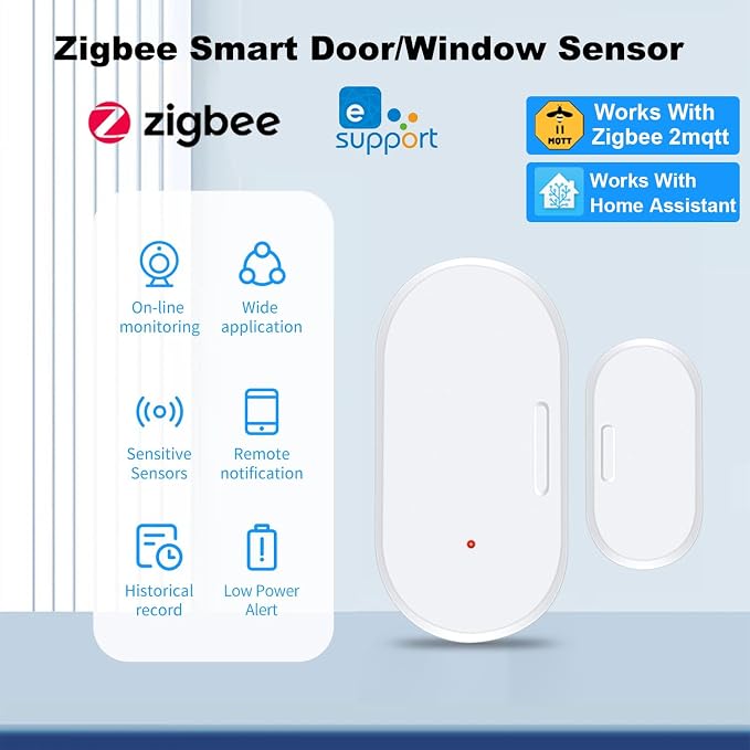 Haozee Door and Window Sensor, Requires Zigbee Hub, Zigbee Connection, Wireless - Image 4