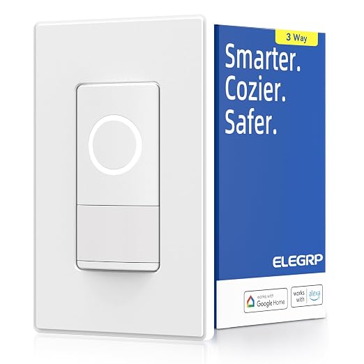 ELEGRP Smart Motion Sensor Switch, 2.4GHz Wi-Fi 3 Way Light Switch Compatible by ELEGRP%7CELEGROUP