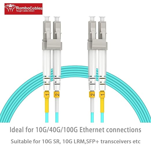 0.66ft/0.2m LC LC Multimode Fiber Patch Cables MMF, MM OM3 Fiber Optic Cable - Image 2