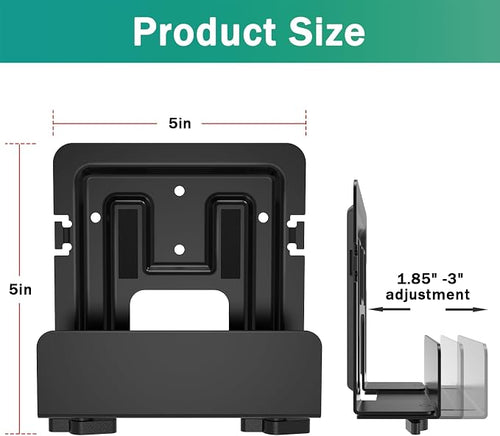2 Pcs Cable Box Mount, Modem Mount, Adjustable Wall Mount - Image 2