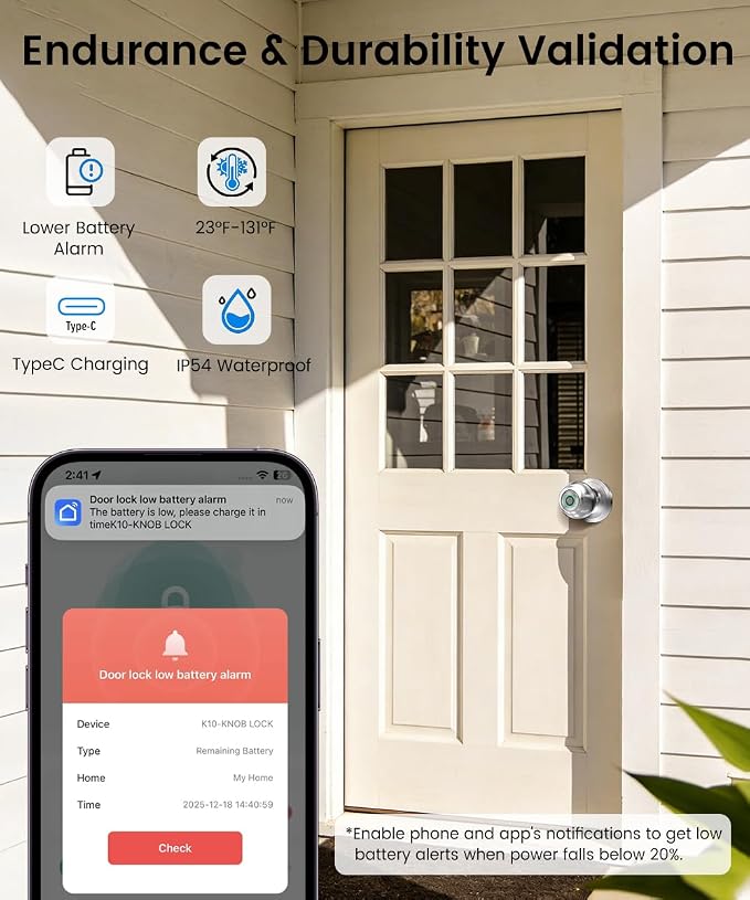 Fingerprint Door Lock, Smart Fingerprint Door Knob - Image 3