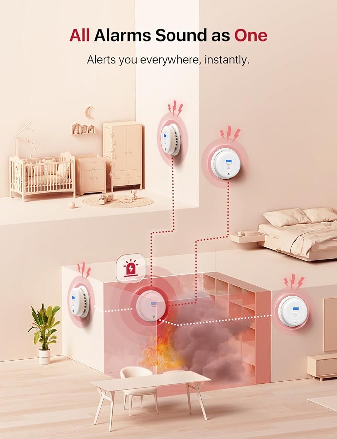 X-Sense Wireless Interconnected Combination Smoke & CO Alarm - Image 4