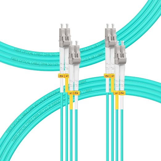 FLYPROFiber- 30M-2Pack LC to LC Fiber Patch Cable OM4 Multimode, MM Multi Mode by FLYPROFiber
