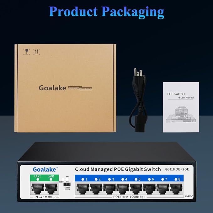 Goalake 8 Ports Gigabit PoE Switch - Image 9