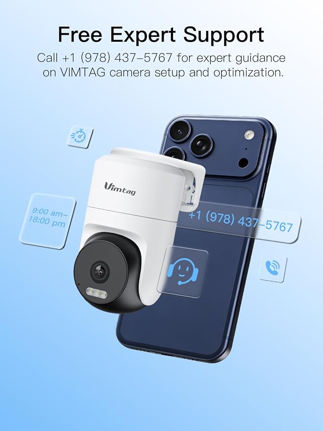 VIMTAG 2.5K 4MP Outdoor Security Camera, Pan/Tilt WiFi Home CCTV Camera - Image 17