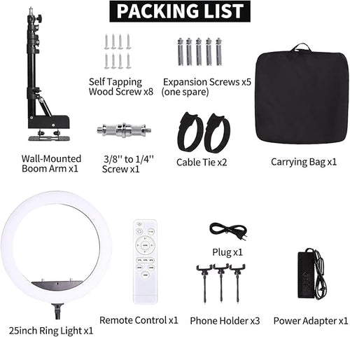 25 '' Ring Light Wall Mount - Image 2