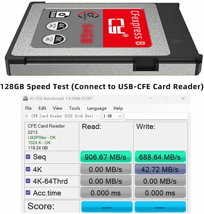 CFexpress Type-B 128GB Memory Card CFE CFB Adapter Compatible - Image 8