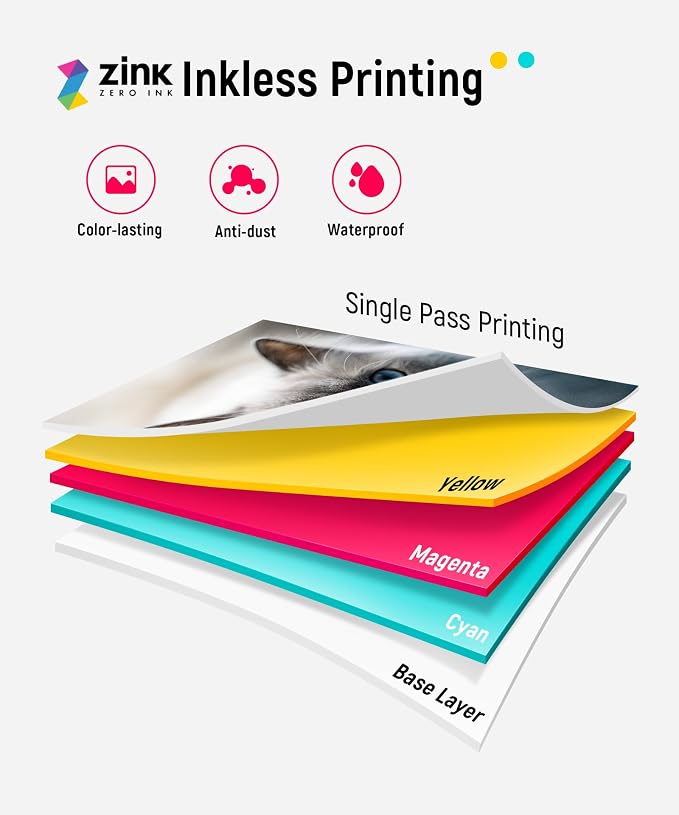 Liene Pearl K100 Photo Printer, 2x3 Mini Instant Portable Color Mono Picture - Image 7