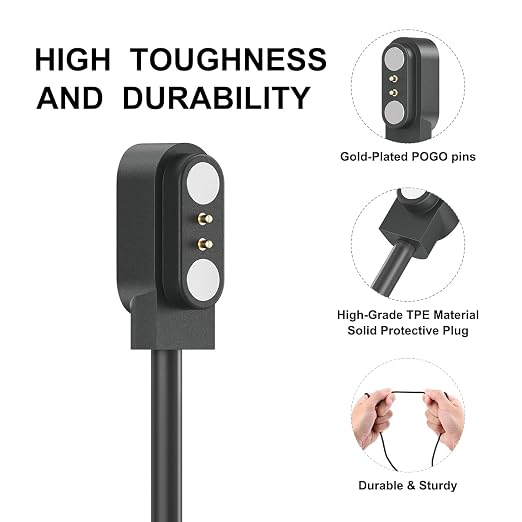 Vancle 2 Pack VeryFit Smartwatch Charger Cable, Magnetic USB Charging Cable - Image 4