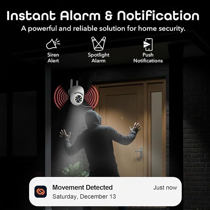 WiFi Security Camera Outdoor Wired, 2.4/5GHz Wi-Fi Camera - Image 7