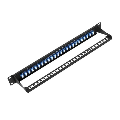 1U Fiber Patch Panel with 48 LC OS2 Single Mode Fiber Optic Couplers Singlemode by FiberOpticalAccessories