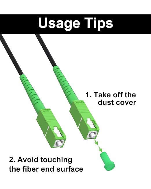 35M/114ft SC/APC Fiber Optic Internet Cable Extension, SC/APC to SC/APC Armored - Image 7