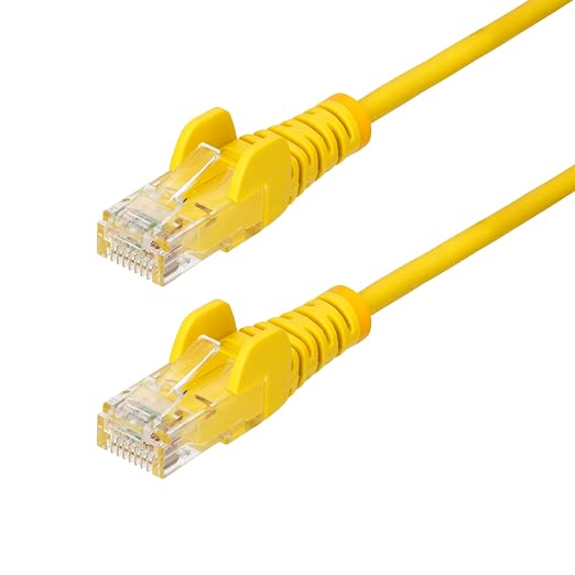 StarTech.com 50ft Yellow Slim CAT6 Ethernet Cable, Snagless RJ45, 28AWG Bare by StarTech