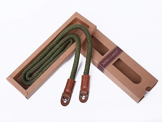 Vintage Handmade Cotton Leather Camera Neck Strap - Image 6