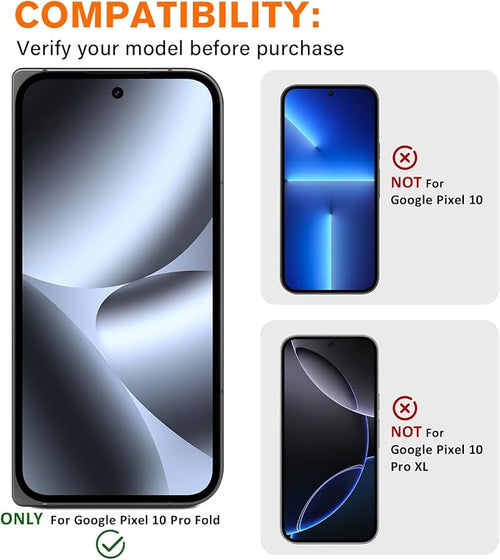 3 Pack for Google Pixel 10 Pro Fold Camera Lens Protector, Tempered Glass 9 - Image 2