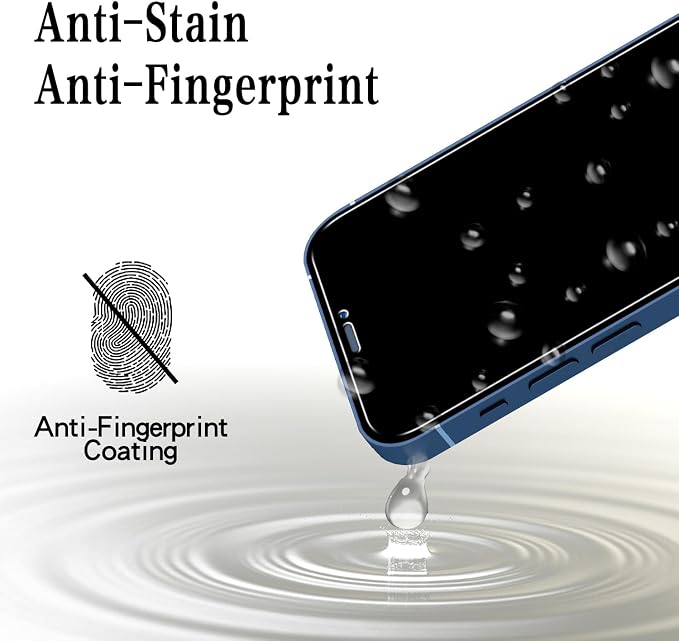 MAYtobe [2+2 Pack Designed for iPhone 12 Pro Privacy Screen Protector, Privacy - Image 5