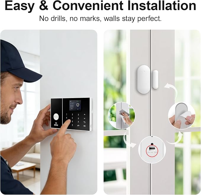Wireless Alarm System for Home Security, WiFi+GSM/4G - Image 3