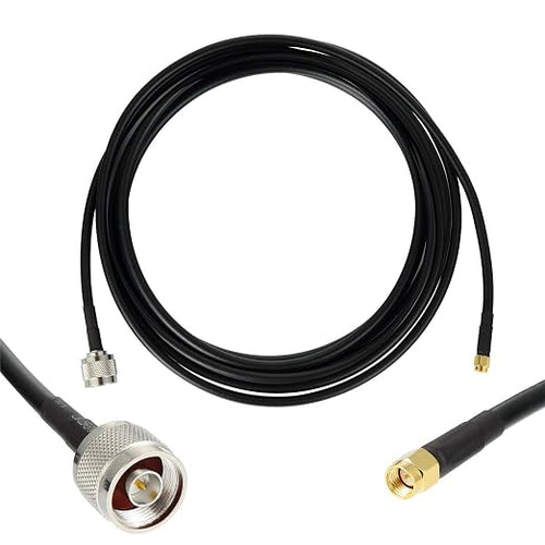 15ft N Male to SMA Male Cable, SMA to N Cable 50 ohm Ultra Low Loss KMR240 by GEMEK