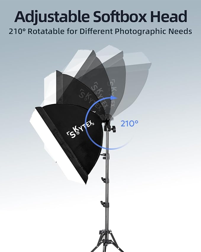 Skytex Softbox Lighting Kit 16x16in Soft Box 2Pack Upgrade 135W 2700-6400K - Image 8