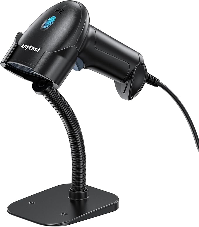 2D 1D Barcode Scanner : USB Wired Inventory QR Scanner by Anyeast